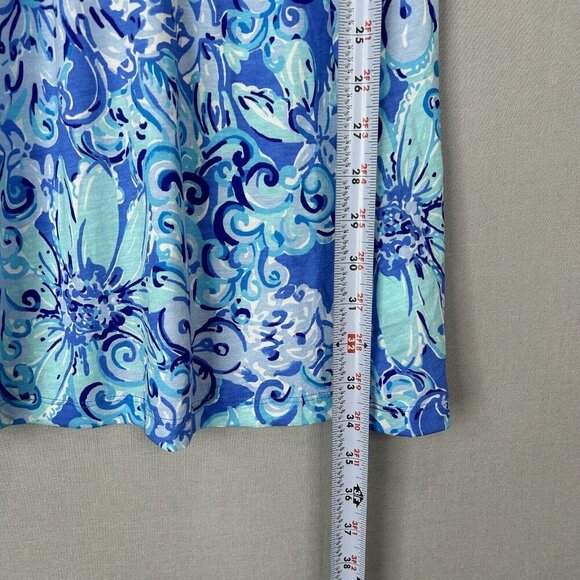 Lilly Pulitzer Womens Dress XXS Saltwater Blue Billie Suns Out Funs Out Coastal - Picture 3 of 10